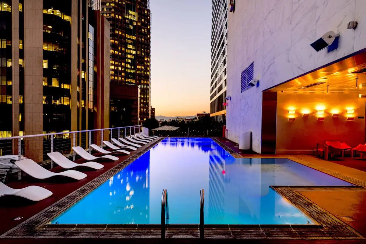Clean inground swimming pool maintained year-round in Santa Clarita, CA